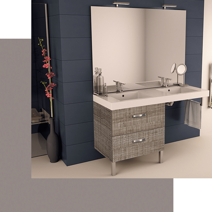 Support lavabo réglable avec miroir - Salle de bain PMR - Tous Ergo